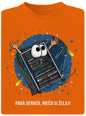 Padá server pánske športové tričko Neon Orange