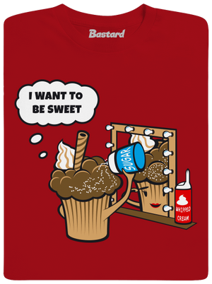 Sweet muffin pánske dlhý rukáv Red