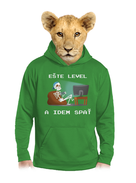 Ešte level detská mikina klokanka Kelly Green AWD