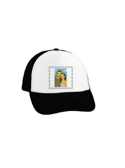 Simpsonovi z vlastnej fotky šiltovka truckerka Black cap