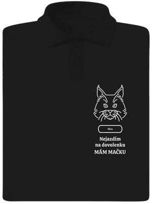 Nemôžem, mám mačku pánska polokošeľa Black
