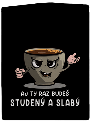 Studená káva pánska mikina na zips Black