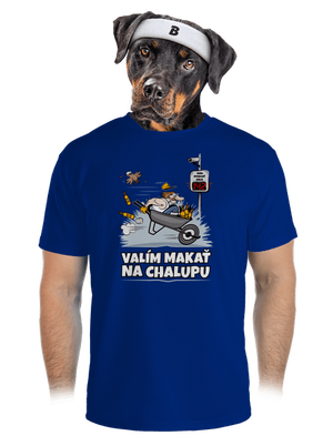 Valím na chalupu pánske športové tričko Royal Blue Mal