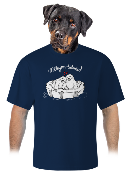 Milujem túlenie unisex tričko oversized Midnight Blue