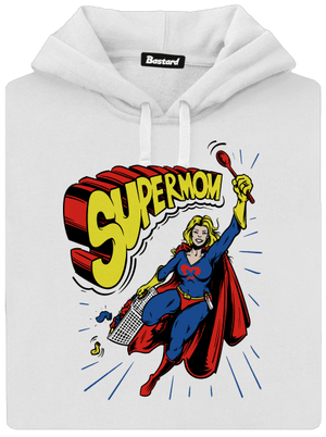 Supermom dámska mikina klokanka White