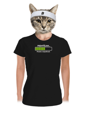 Premýšľam dámske športové tričko Black