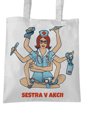 Sestra v akcii taška White