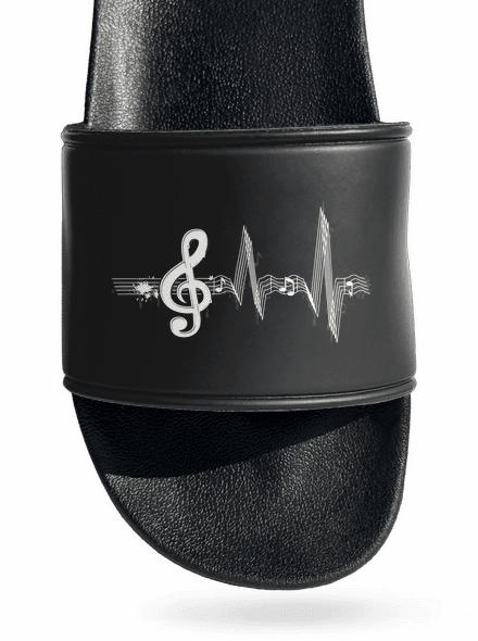 Žijem muzikou šľapky Black
