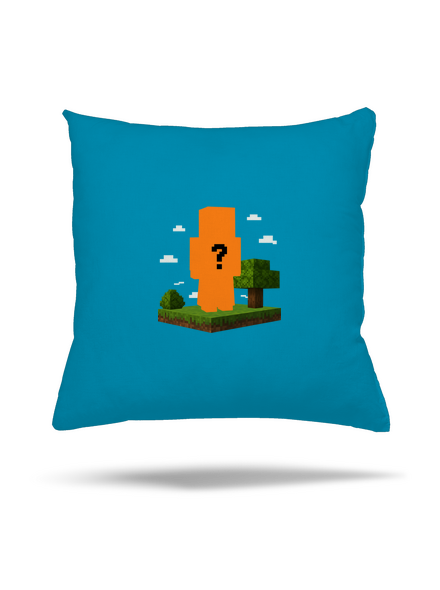 Minecraft z vlastnej fotky vankúš Blue Turquoise
