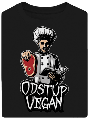 Odstup vegane unisex tričko oversized Black