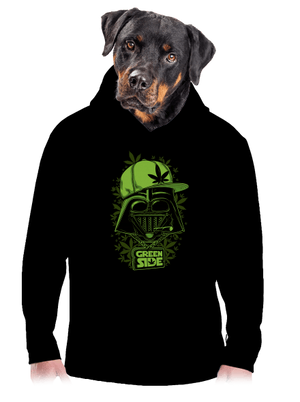 Green Side pánska mikina klokanka Black
