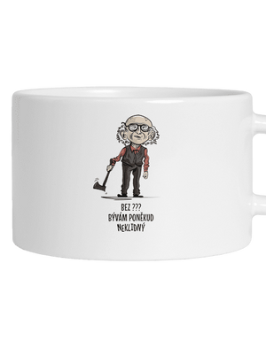 Neklidný - vlastný text hrnček makronka White