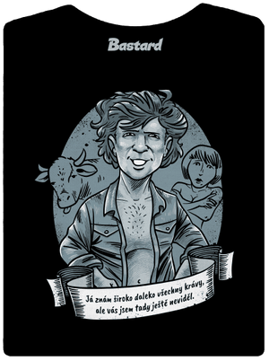 B14: Léto s kovbojem dámske tričko s lemom Black