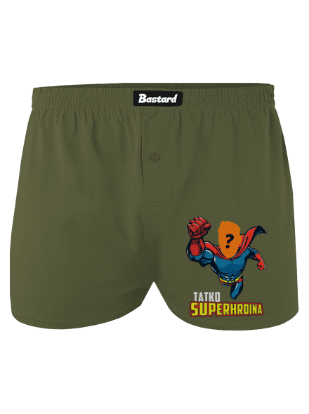 Tatko superhrdina pánske trenky Khaki