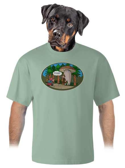 Babička a hubár unisex tričko oversized Sage