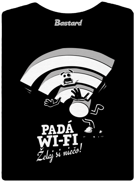 Padá wi-fi dámske tričko prémium Black