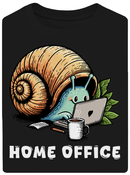 Slimákov home office unisex tričko oversized Black