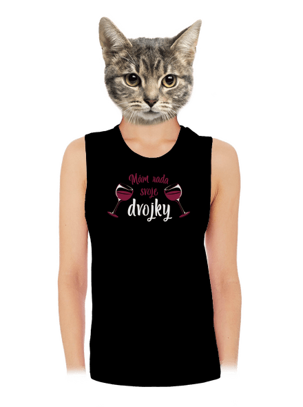 Dvojky dámske tielko voľné Black