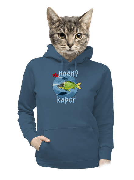 Vianočný kapor dámska mikina klokanka Denim