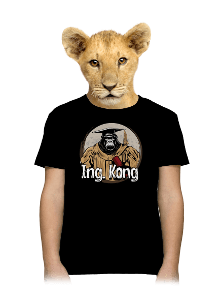 Ing. Kong detské tričko Black