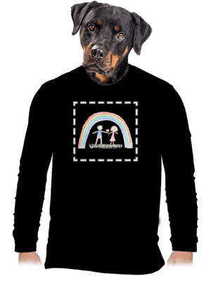 Detské kresby - Nahraj vlastnú pánske dlhý rukáv Black