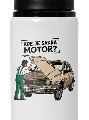 Kde je motor? flaša na vodu White