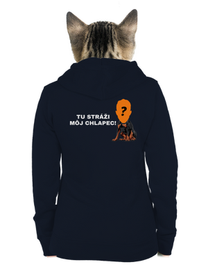 Tu strážim ja dámska mikina na zips Navy Mal
