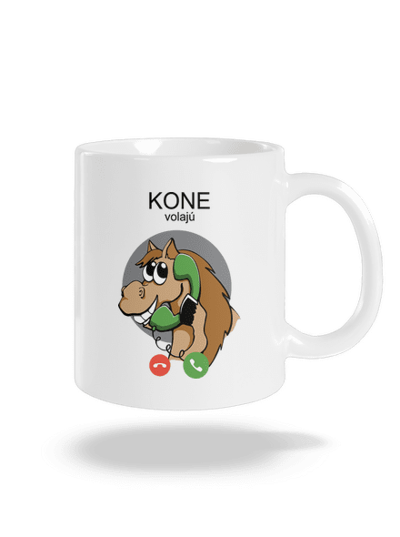 Kone volajú klasický hrnček White