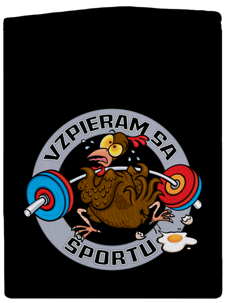 Vzpieram sa sportu dámska mikina na zips Black