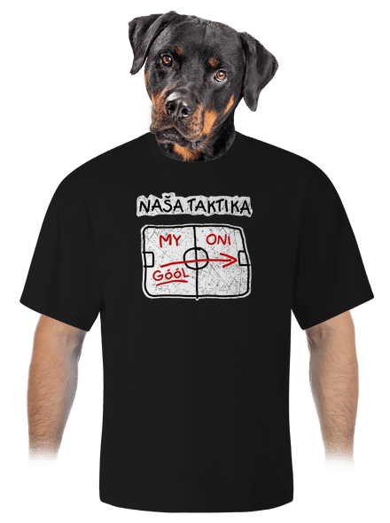 Naša taktika unisex tričko oversized Black