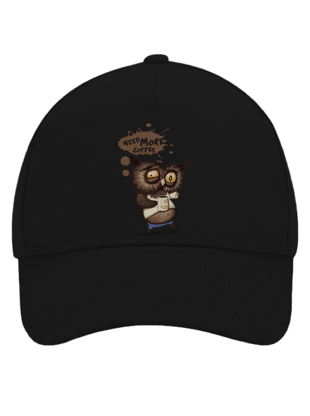 Need more coffee šiltovka baseballka Black
