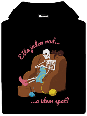 Ešte jeden rad pánska mikina klokanka Black