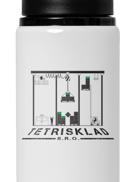 Tetrisklad flaša na vodu White