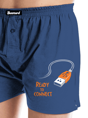 USB pripojenie pánske trenky Blue