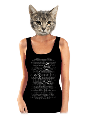 Matematik dámske tielko klasické Black