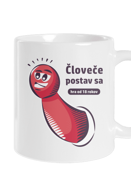 Človeče postav sa klasický hrnček White