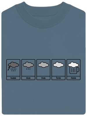 Predpoveď počasia unisex mikina bez kapucne Nordic Blue