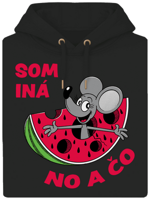 Som iná unisex mikina premium Dark Black