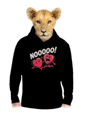 Zásah do srdca detská mikina klokanka Black