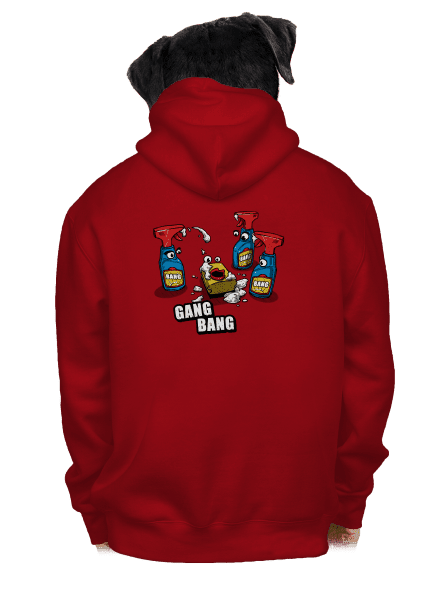 Gang Bang pánska mikina na zips Red