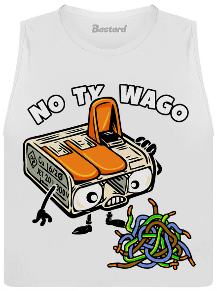 Wago svorka dámske tielko voľné White