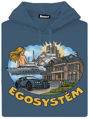 Egosystém dámska mikina klokanka Denim