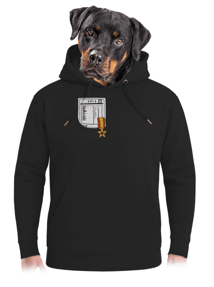 Cestovný poriadok unisex mikina premium Dark Black