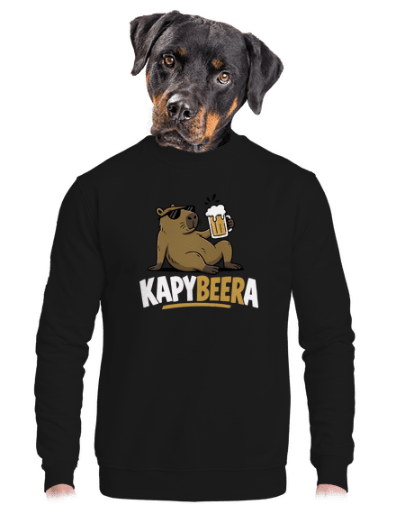 Kapybeera unisex mikina bez kapucne Black