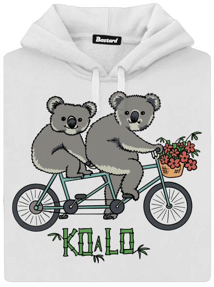Koalo dámska mikina klokanka White