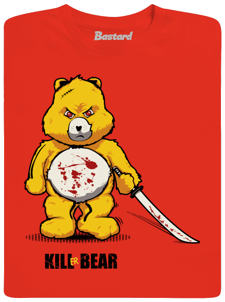 Killer bear pánske tričko Fiery Red