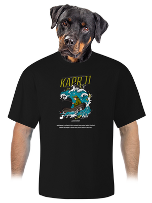 Kapor 11 unisex tričko oversized Black