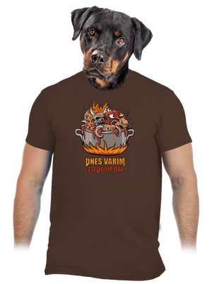 Čo Doom dal pánske tričko Brown