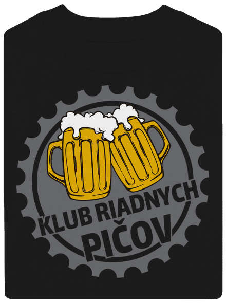 Klub riadnych pičov unisex mikina bez kapucne Black