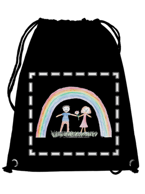 Detské kresby - Nahraj vlastnú vak Black